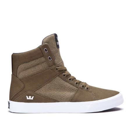 Supra Aluminum Olivengrønne Høye Sneakers Herre [NO-2-Q628]